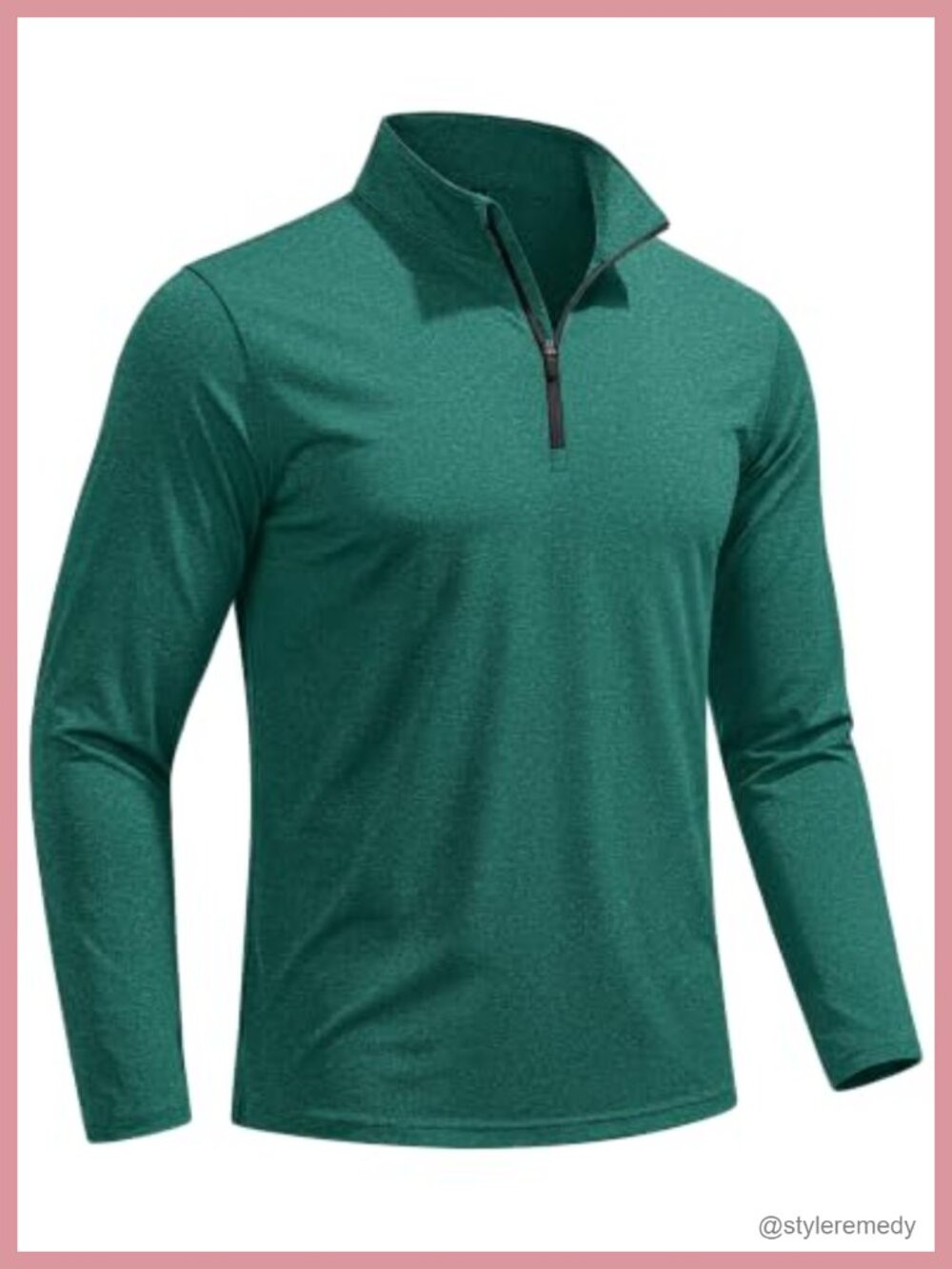 Men's Quarter Zip Pullover Sweatshirt Fleece Lined Golf Shirt
